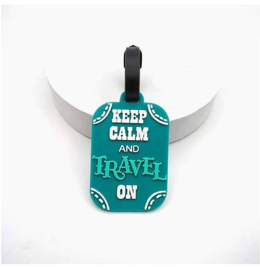 Keep Calm and Travel On Luggage tag